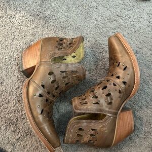 Ariat Tan Leather Ankle Booties